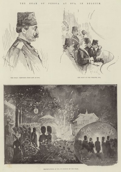 Le Shah de Perse à Spa, en Belgique - Henry Charles Seppings Wright